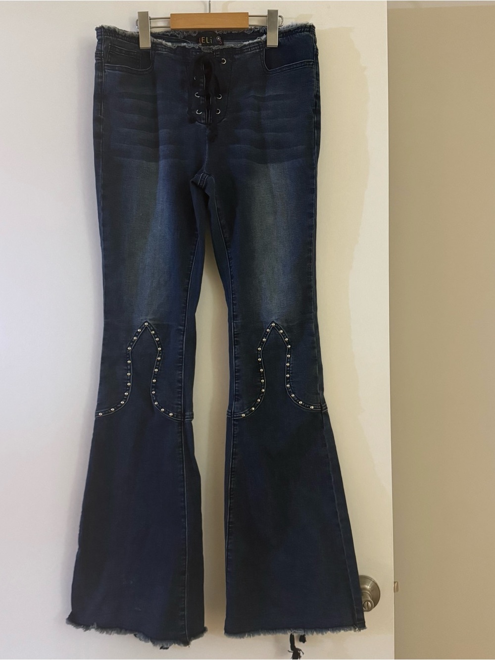 Dolls Kill x dELiA*s Lace Up Flare Jeans Large L